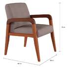 Poltrona Suzano Poliéster Cinza E Amêndoa