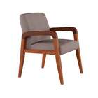 Poltrona Suzano Poliéster Cinza E Amêndoa