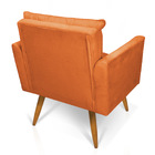 Poltrona Tais Suede Telha Pés Palito Castanho - D'rossi