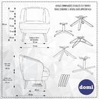 Poltrona Tamara Pés Madeira Linho Mesclado Branco/cinza