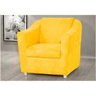 Poltrona Tilla Suede Amarela - Nay Estofados