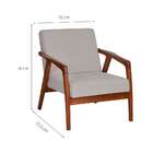 Poltrona Tosar Ii Amêndoa E Cinza