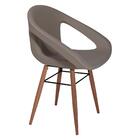 Poltrona Tramontina Delice Branca Com Base De Madeira Em Poli