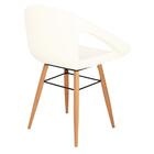 Poltrona Tramontina Delice Branca Com Base De Madeira Em Poli