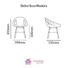 Poltrona Tramontina Delice Concreto Base Madeira