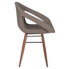 Poltrona Tramontina Delice Concreto Base Madeira