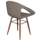 Poltrona Tramontina Delice Concreto Base Madeira