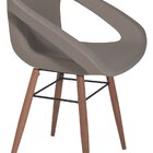 Poltrona Tramontina Delice Concreto Base Madeira