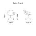 Poltrona Tramontina Delice Marsala Base Central