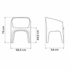 Poltrona Tramontina Paco Polietileno Laranja Caqui