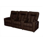 Poltrona Tripla Reclinável Para Cinema Jetta Mx9 Corano Marro