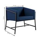 Poltrona Truman Linho Azul Marinho