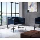 Poltrona Truman Linho Azul Marinho