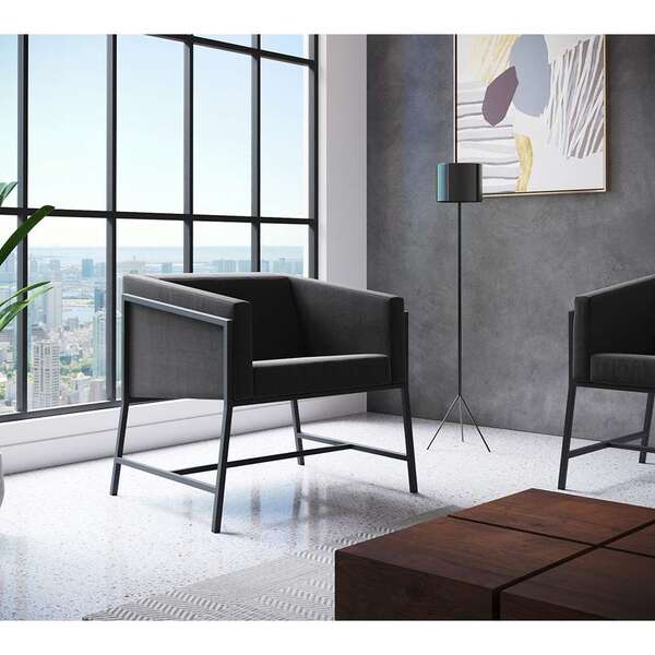 Poltrona Truman Suede Grafite