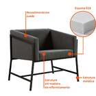 Poltrona Truman Suede Grafite