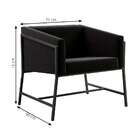 Poltrona Truman Suede Preto