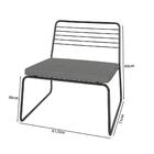 Poltrona Tube 66 Cm - Preto/cinza