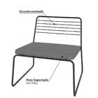 Poltrona Tube 66 Cm - Preto/cinza