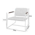 Poltrona Tube Estofada - Branco/natural