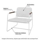 Poltrona Tube Estofada - Branco/natural