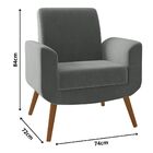 Poltrona Turim - Cinza