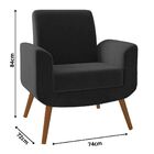 Poltrona Turim - Preta