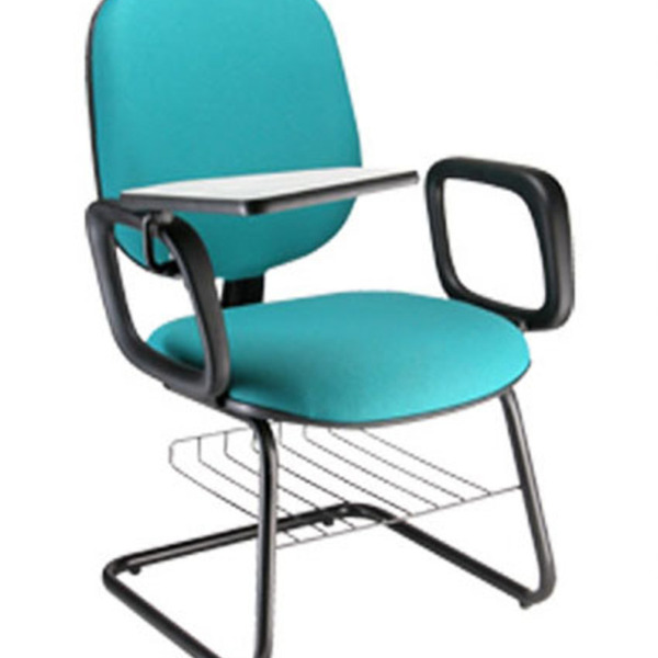 Poltrona Universitária Diretor Com Braços  Linha Uno Azul Azul