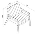 Poltrona Uxuá Desmontada 226 Linho Largura 70 Com Altura 82 C