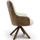 Poltrona Valentina Base Giratória Giromad Corano Caramelo