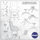 Poltrona Valentina Base Giratória Giromad Corano Caramelo