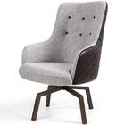 Poltrona Valentina Base Giratória Ka Corano Marrom Capuccino