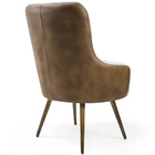 Poltrona Valentina Pés Palito Corano Caramelo/suede Areia