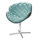 Poltrona Vancouver Em Capitonê  01 Lugar Base Giratória Acqua