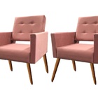 Poltrona Vanessa Kit Com Duas Rosa