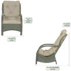 Poltrona Varanda Área Externa Jardim Alumínio Fibra Sintética