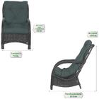 Poltrona Varanda Área Externa Jardim Alumínio Fibra Sintética