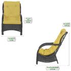 Poltrona Varanda Área Externa Jardim Alumínio Fibra Sintética