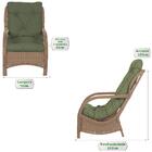 Poltrona Varanda Área Externa Jardim Alumínio Fibra Sintética