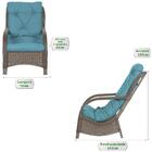 Poltrona Varanda Área Externa Jardim Alumínio Fibra Sintética