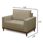 Poltrona Veludo 100cm Georgia Ferguile