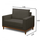 Poltrona Veludo 100cm Georgia Ferguile