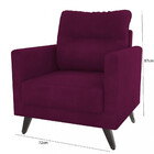 Poltrona Veludo 72cm Mx Chicago Matrix