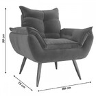 Poltrona Veludo 94cm Mx Tóquio Matrix