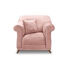 Poltrona Veludo Arras  Rosa