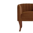 Poltrona Veludo Com Apoio Para Os Braços Naty Terracota