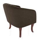 Poltrona Veludo Com Apoio Para Os Braços Naty Veludo Marrom