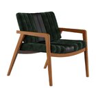 Poltrona Veludo E Couro 237 Uxua Verde Musgo