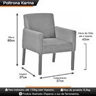 Poltrona Veludo Marrom