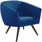 Poltrona Veludo Pé Palito Pilar  Azul