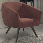 Poltrona Veludo Pé Palito Pilar  Caramelo